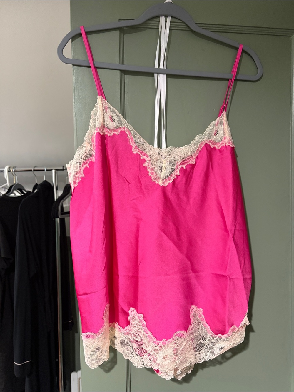 INC International Concepts Hot Pink Lace-Trim Camisole